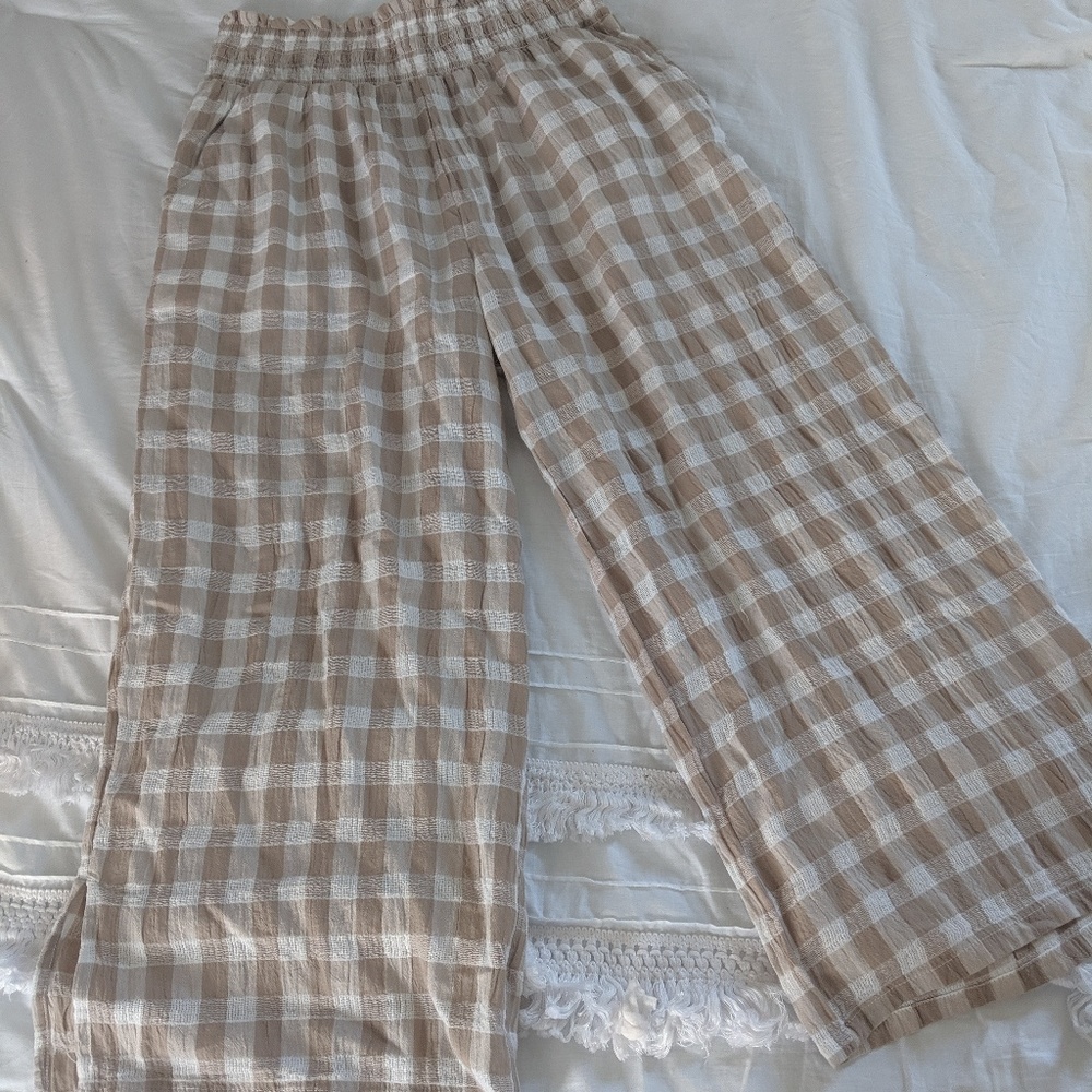 Aerie cropped linen pants